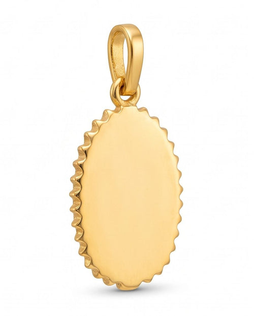 18K Gold Santa Maria Pendant with Pink & Purple Zircons