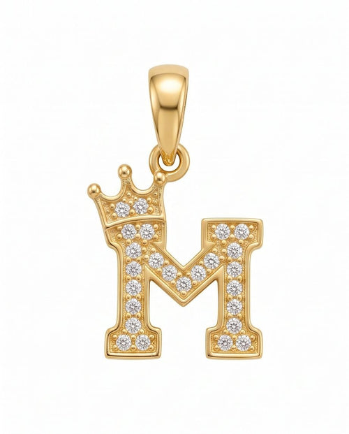 18k Gold Letter "M" Pendant