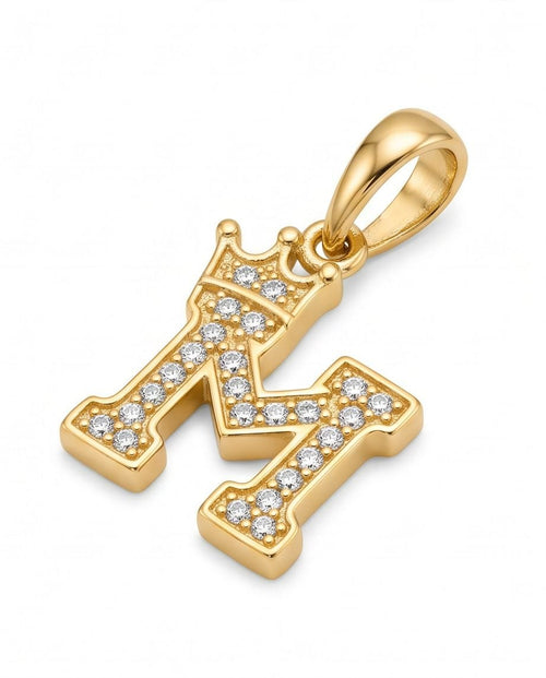 18k Gold Letter "M" Pendant