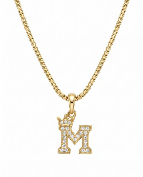 18k Gold Letter "M" Pendant