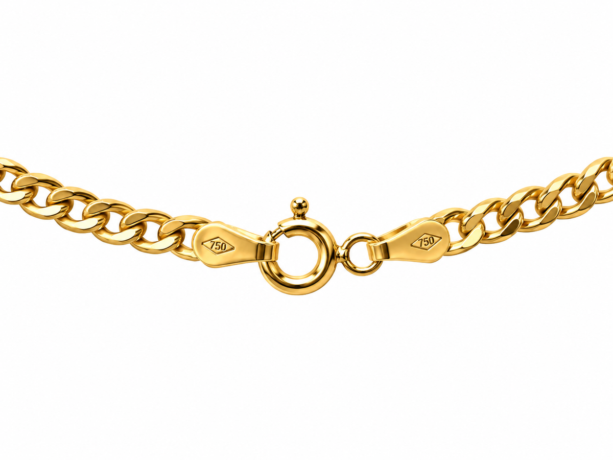 18k yellow Gold WOMEN Cuban Necklace