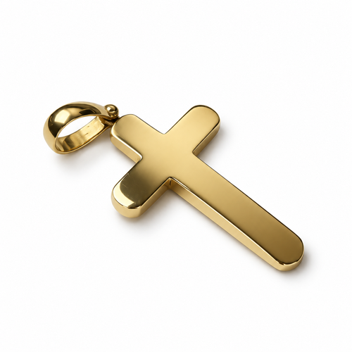 18K Gold Cross Pendant