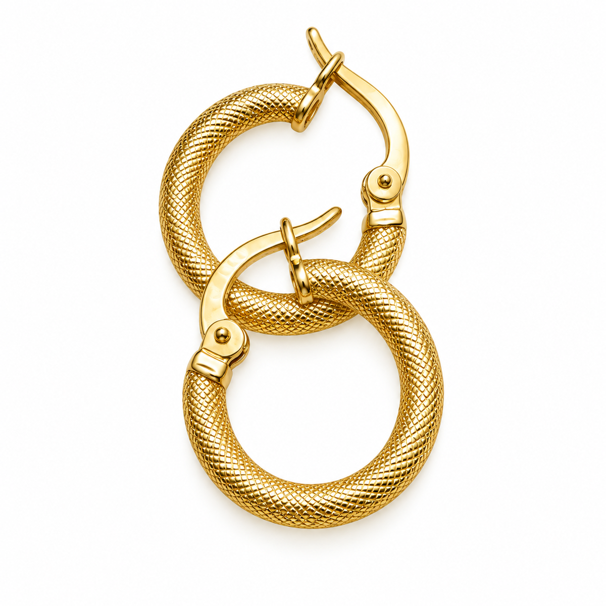 Golden Mesh Hoops