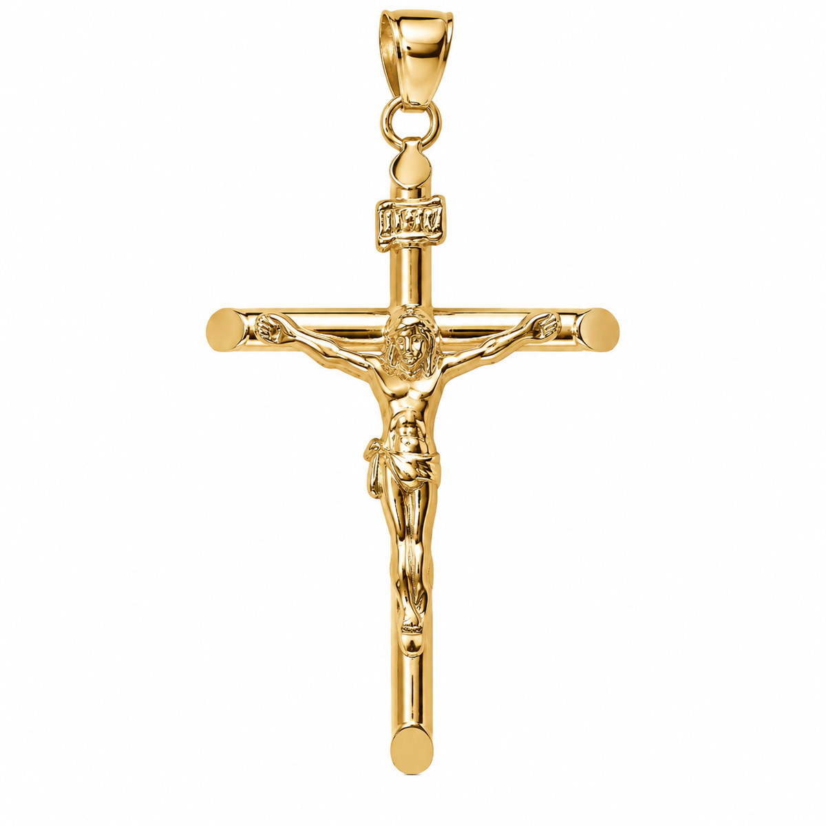 18K Gold Jesus on the Cross Pendant
