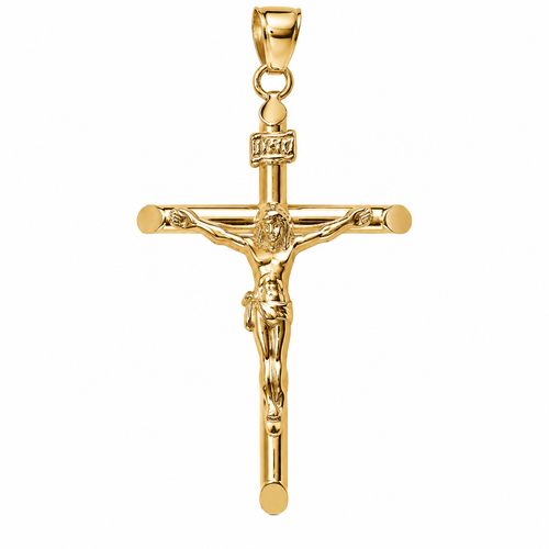 18K Gold Jesus on the Cross Pendant