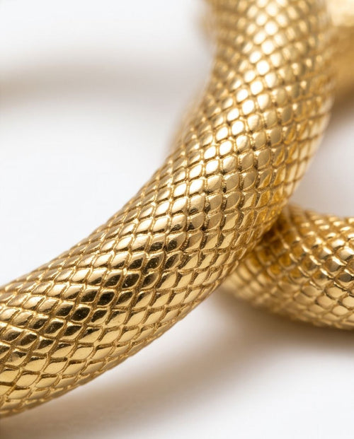 Golden Mesh Hoops