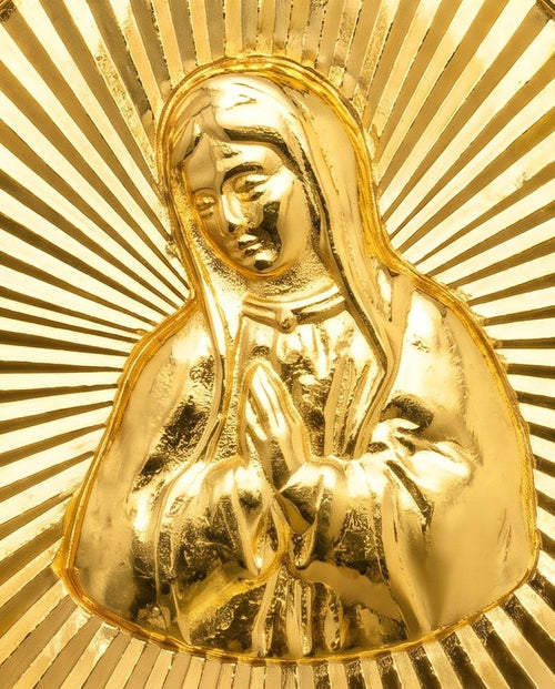 18K Gold Virgin Mary Pendant