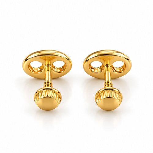 18K Gold Double Guccis Stud Earrings