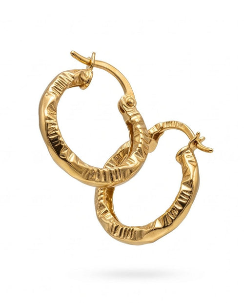 Radiant Etched Hoops