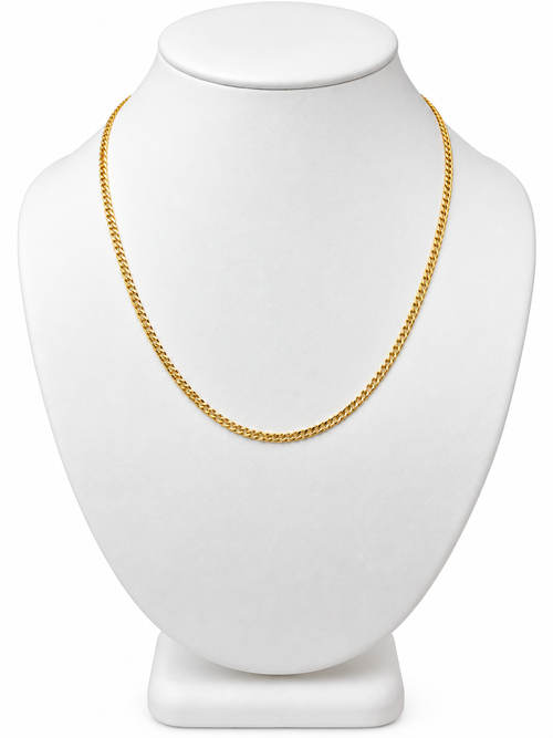 18k yellow Gold WOMEN Cuban Necklace